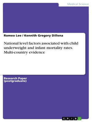 cover image of National level factors associated with child underweight and infant mortality rates. Multi-country evidence